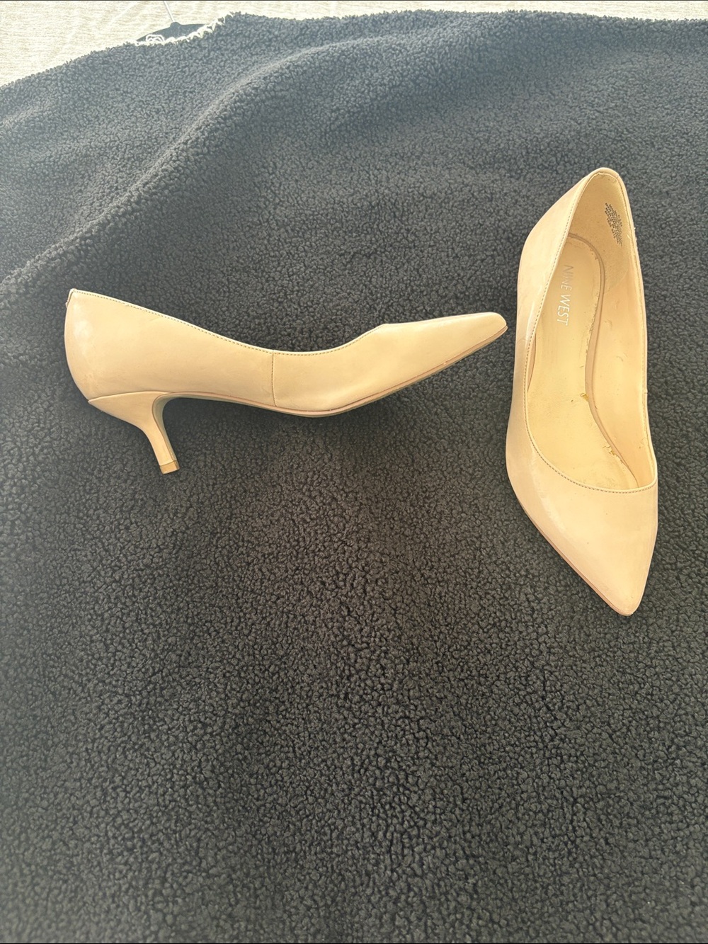 Nine West Nude Pointed-Toe Low Heels